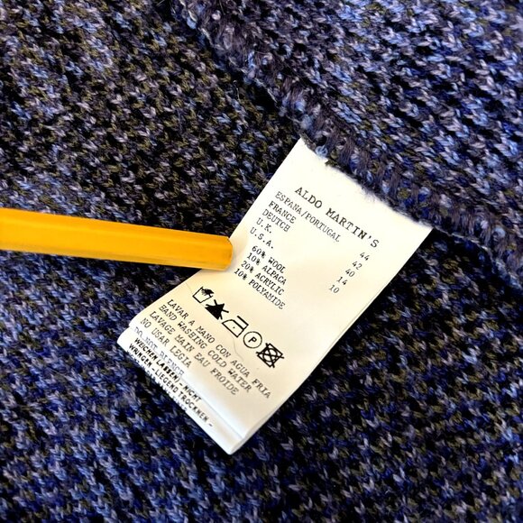 Aldo Martin's Women's Wool Knit Jacket Cardigan,‎ Button-Up Coat, Sz 10 (S-M) - Picture 11 of 12